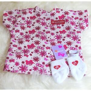American Girl Doll Hospital Gown Get Well Card Socks Wristband Doctor Set New